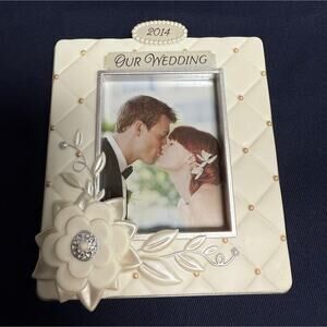Hallmark Our Wedding 2014 Christmas Ornament NEW Picture Frame